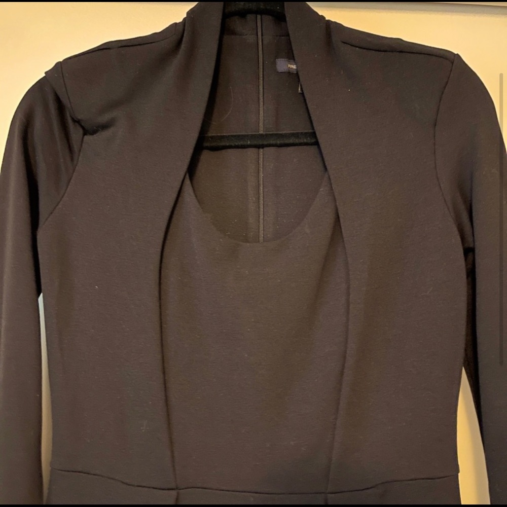 Stylish necked French Connection black dress